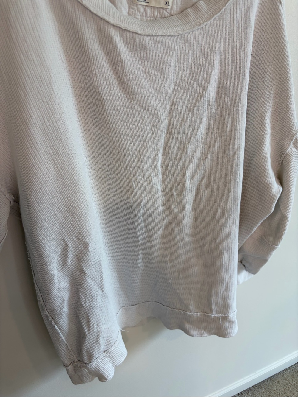 We The Free Total Eclipse Tee Size XL Ivory Oversized Pullover - Picture 10 of 14